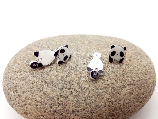 Preview: Comic Panda Ohrstecker